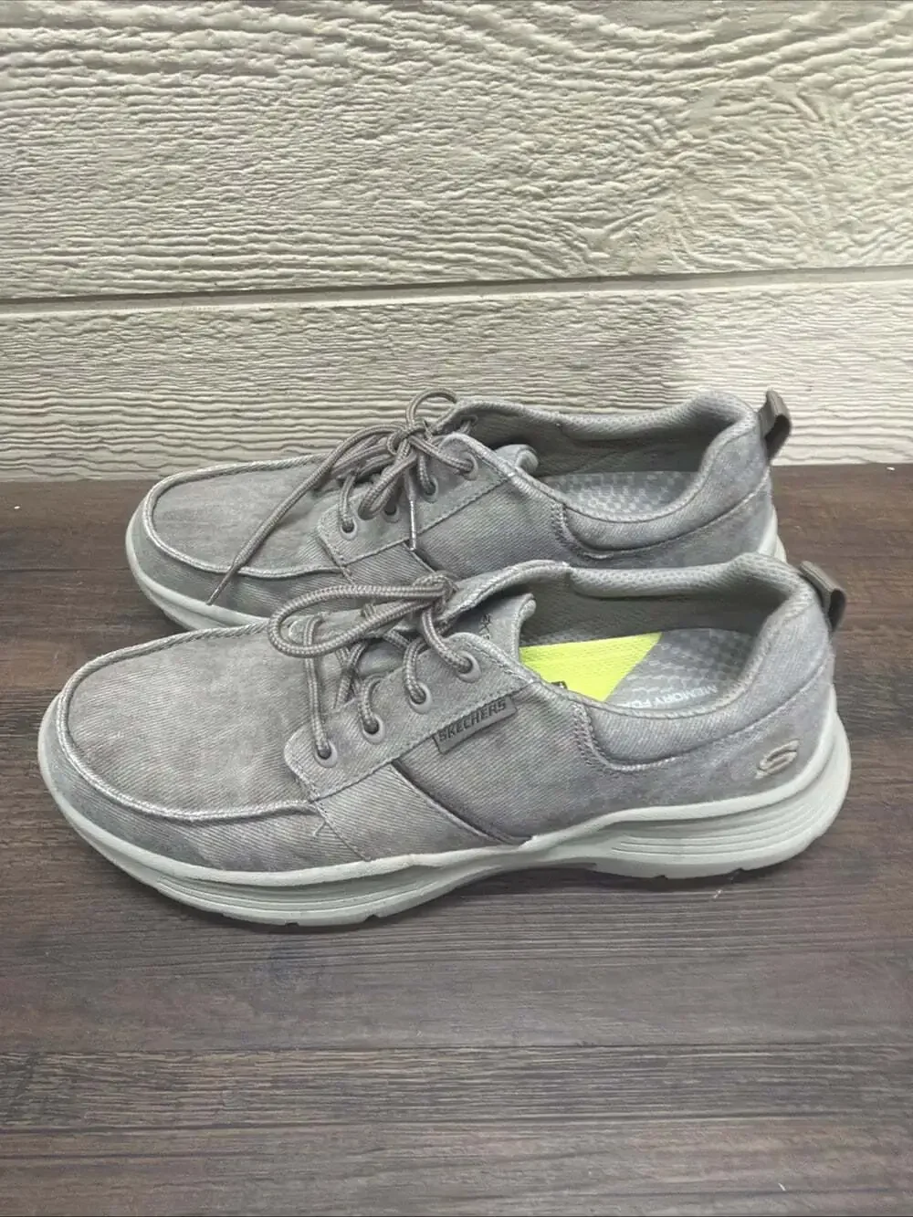 Skechers Oxford Mens Relaxed Fit Memory Foam Lace Up Shoes Size 9